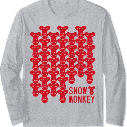 Snow Monkey Monkeys ロングスリーブTシャツ